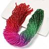 Transparent Painted Glass Beads Strands X1-DGLA-A034-T4mm-A24-1