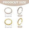 2Pcs 2 Colors Alloy with Crystal Rhinestone Finger Rings RJEW-TADJ0001-01B-3
