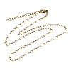 2MM Women's 304 Stainless Steel Twisted Chain Necklaces NJEW-A067-02G-4