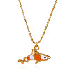 Ocean 304 Stainless Steel Enamel Pendant Necklaces WG71C62-01-1