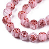 Handmade Millefiori Glass Beads Strands LK-T001-10-4