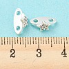 Rack Plating Brass Micro Pave Clear Cubic Zirconia Connector Charms KK-F864-04S-4