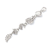 Brass Micro Pave Clear Cubic Zirconia Pendants LS-KK-D101-01A-P-2