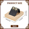 DELORIGIN 3Pcs Rectangle Wood Earring Display Stands EDIS-DR0001-05B-2