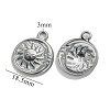304 Stainless Steel Pendants STAS-WH0027-91J-P-1