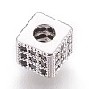 Brass Micro Pave Cubic Zirconia Beads ZIRC-F088-026P-2