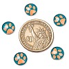 Dog Paw Prints Pattern Luminous Dome/Half Round Glass Flat Back Cabochons for DIY Projects GGLA-L010-10mm-L07-4