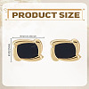 1 Pair Square Alloy Enamel Stud Earrings EJEW-LP0010-01-2