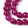 Dyed Natural Mashan Jade Round Beads Strands G-T139-8mm-67D-4