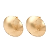 Brass Half Round Stud Earrings EJEW-Z125-01G-4