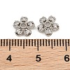 Brass Micro Pave Clear Cubic Zirconia Bead Caps CU-CBA6A75-28P-3