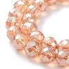 Electroplated Synthetic Quartz Crystal Beads Strands G-Z038-A02-03PL-1-4