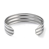 304 Stainless Steel Cuff Bangles for Women BJEW-Z078-15P-3