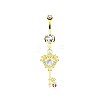 Brass Rhinestone Nipple Rings WG50E44-20-1