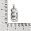 Rack Plating Brass Micro Pave Cubic Zirconia Pendants KK-P247-06P-3