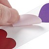 8 Colors Paper Heart Sticker Rolls X1-STIC-E001-06-4