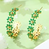 304 Stainless Steel Enamel Stud Earrings EJEW-S226-02G-03-1