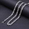 Titanium Steel Byzantine Chain Necklace for Men's FS-WG56795-03-1