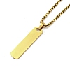 Vacuum Plating 201 Stainless Steel Pendant Necklaces for Man NJEW-Q336-03E-G-1