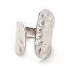 304 Stainless Steel Wide Flat Open Cuff Ring for Women RJEW-F131-16P-2