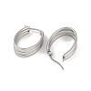 PVD Vacuum Plating 201 Stainless Steel Split Hoop Earrings for Women EJEW-F345-22P-2