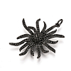 Brass Micro Pave Cubic Zirconia Pendants ZIRC-T004-21B-2
