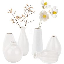  6Pcs 6 Style Mini Ceramic Floral Vases for Home Decor BOTT-NB0001-05