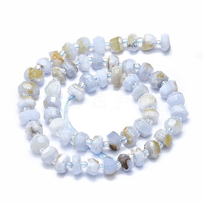 Natural Blue Lace Agate Beads Strands G-F715-032A-1