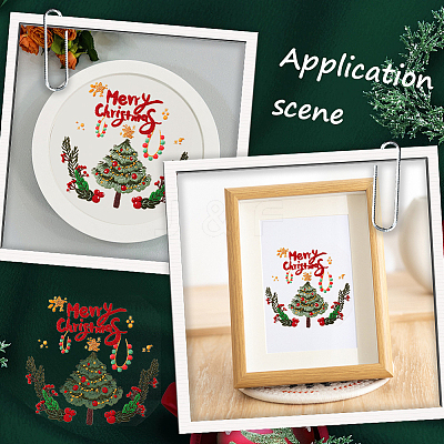 Christmas DIY Embroidery Starter Kits for Beginners AJEW-WH20816-026-1