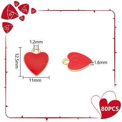 80Pcs Alloy Enamel Charms ENAM-UN0001-11-1