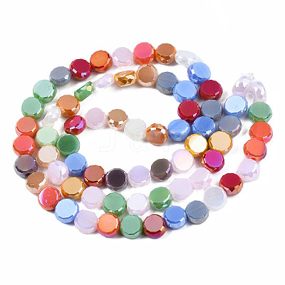 Electroplate Opaque Glass Beads Strands EGLA-S174-31-1