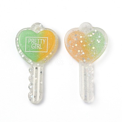 Two Tone Resin Big Pendants RESI-Z001-01B-1
