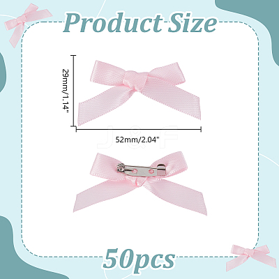 Bowknot Polyester Pins LS-JEWB-WH0010-89C-1
