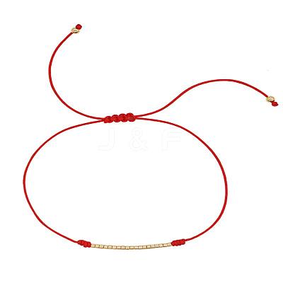 Handmade Glass Seed Beads Braided Bead Bracelets LE4581-1-1