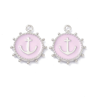 Eco-Friendly Stainless Steel Enamel Pendants STAS-C031-02P-02-1