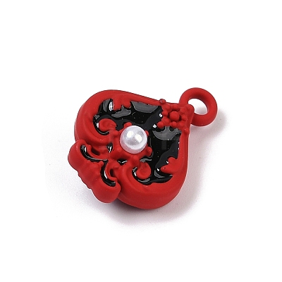 Spray Painted Alloy Pendants PALLOY-S038-07B-1