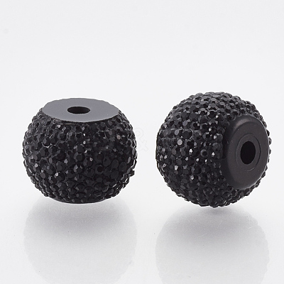 Resin Rhinestone Beads RESI-T020-02F-01-1