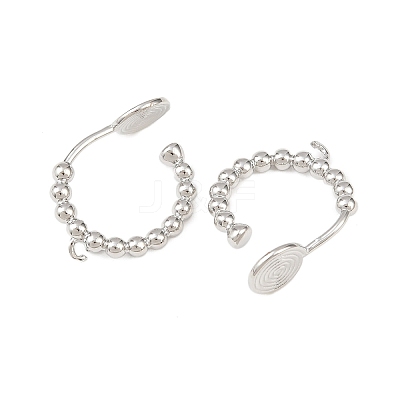 Brass Clip-on Earring Findings KK-F921-08A-P-1