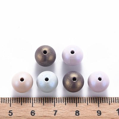 Spray Painted Acrylic Beads MACR-S373-43J-1