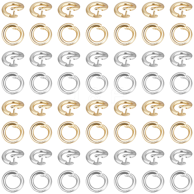100Pcs 2 Colors Brass Twister Clasps KK-BBC0025-23B-1