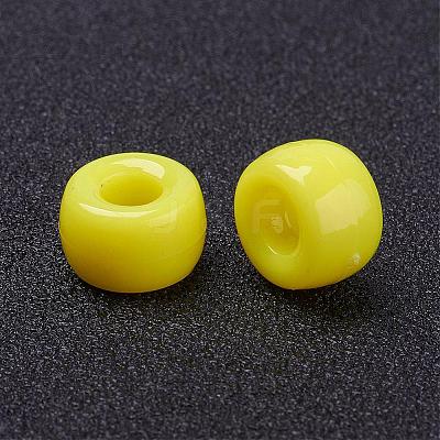 Opaque Acrylic European Large Hole Beads PL338-2-1