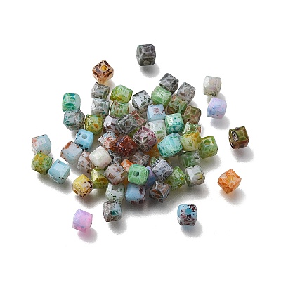 Imitation Jade Glass Beads GLAA-P073-06-1