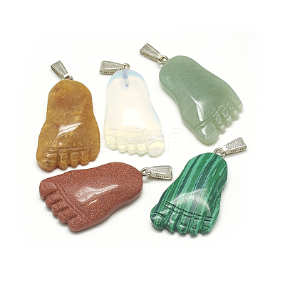 Natural & Synthetic Mixed Stone Pendants G-S294-37-1