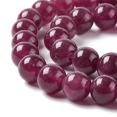 Natural White Jade Imitation Garnet Beads Strands G-I334-02C-1