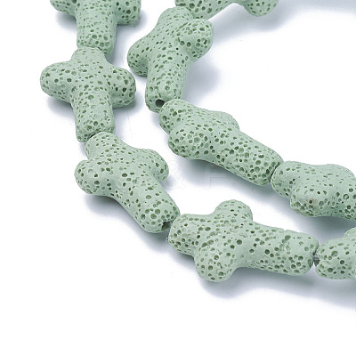 Natural Lava Rock Beads Strands G-L498-E15-1