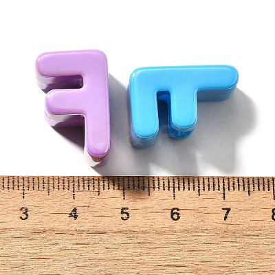 UV Plating Opaque Acrylic European Beads SACR-Z007-01F-1
