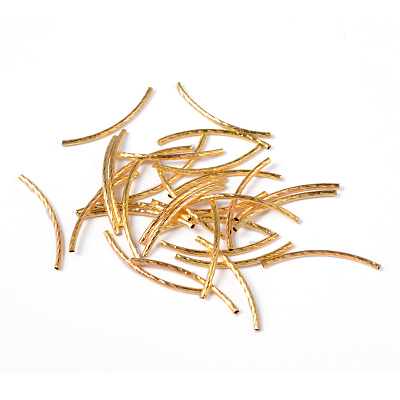 Brass Tube Beads KK-EC295-G-1