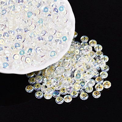 Transparent Colours Rainbow Glass Seed Beads SEED-Q042-01A-E01-1