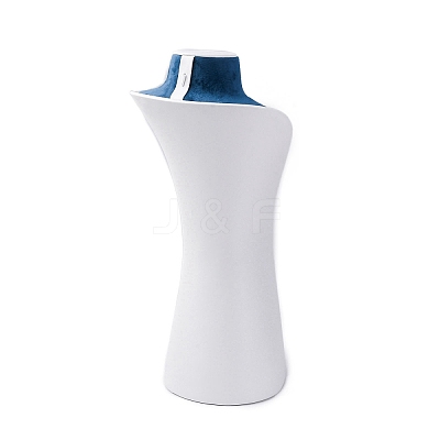 Bust Shaped PU Leather Jewelry Display Stands for Necklaces AJEW-A068-03C-1