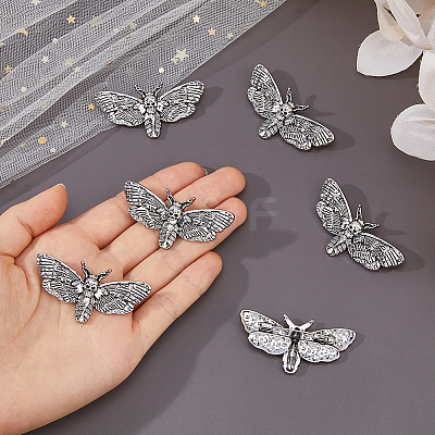 6Pcs Gothic Alloy Lapel Pins for Backpack Clothes JEWB-FH0002-83AS-1
